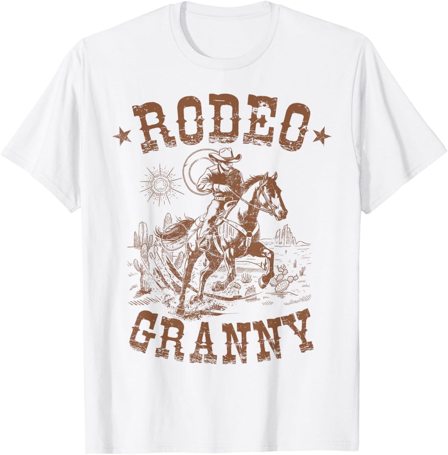Rodeo Granny Western Cowboy Family Matching Mother's Day T-Shirt - T-Shirt | White