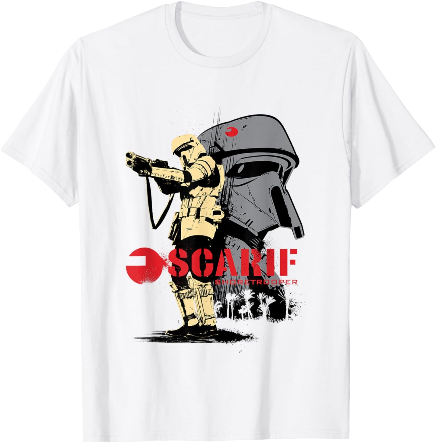 Star Wars Rogue One Iconic Scarif Shoretrooper Big Portrait T-Shirt - T-Shirt | White