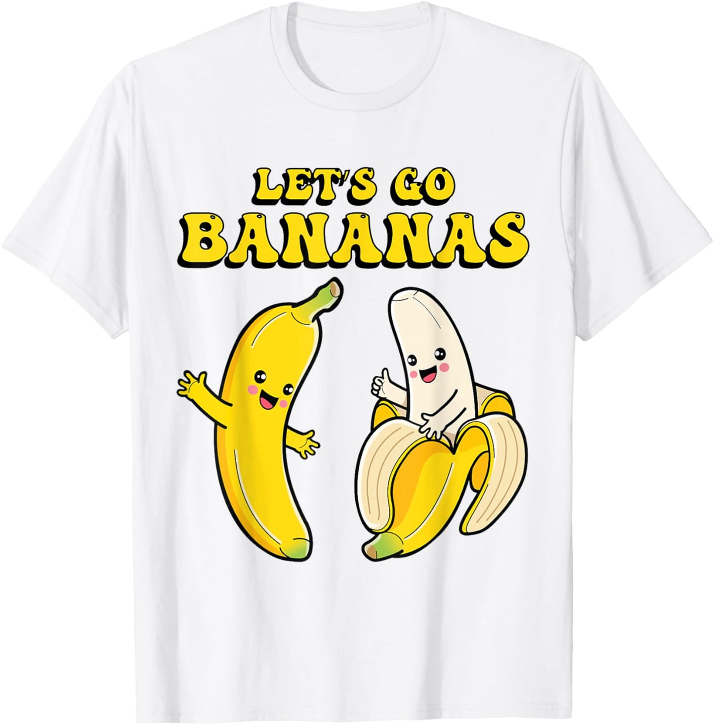 Kids Banana Funny Costume Let's Go Bananas Cute Boys Girls T-Shirt - T-Shirt | White