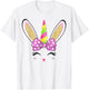 Cute Easter Bunny Face Girls Kids T-Shirt - T-Shirt | White