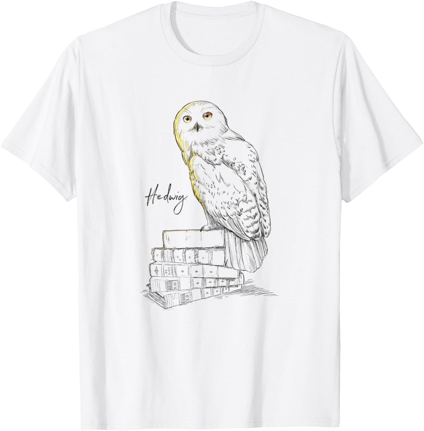 Harry Potter Hedwig Harry's Pet Owl Sketch Chest Portrait T-Shirt - T-Shirt | White