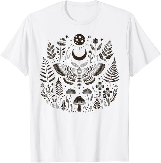 Therian Grunge Fairycore Aesthetic Luna Moth Cottagecore T-Shirt - T-Shirt | White