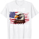 Men In God We Trust 4th July American Flag Eagle Boy Toddler T-Shirt - T-Shirt | White