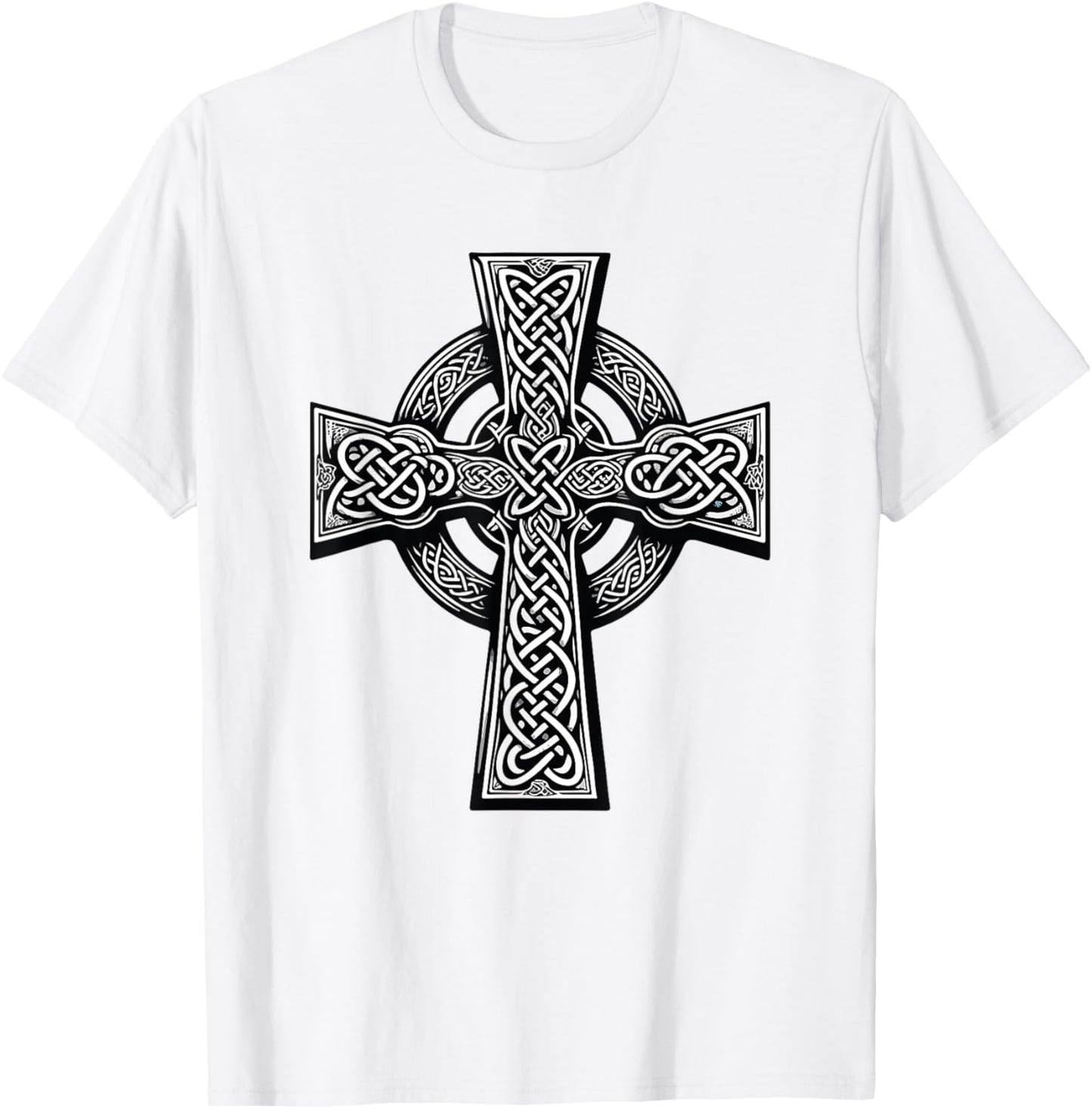 Irish Cross St. Patrick's Day Celtic Knots Christian T-Shirt - T-Shirt | White