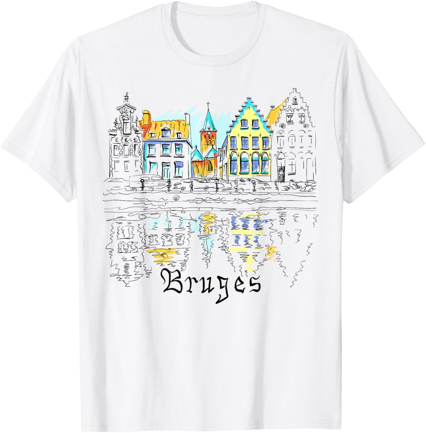 Travel Europe Belgium Bruges Family Vacation Souvenir T-Shirt - T-Shirt | White