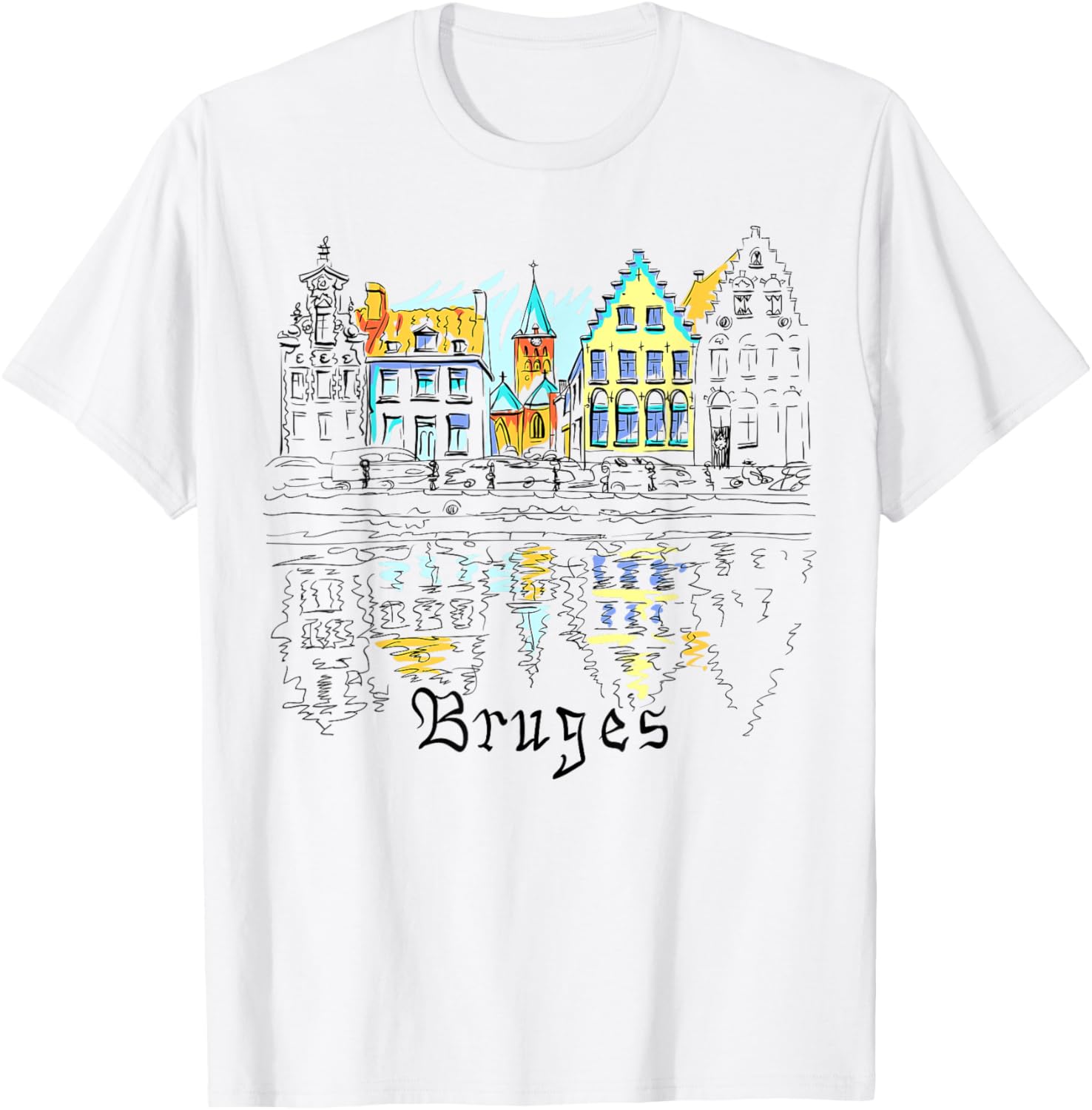 Travel Europe Belgium Bruges Family Vacation Souvenir T-Shirt - T-Shirt | White