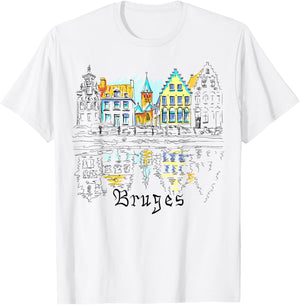 Travel Europe Belgium Bruges Family Vacation Souvenir T-Shirt - T-Shirt | White