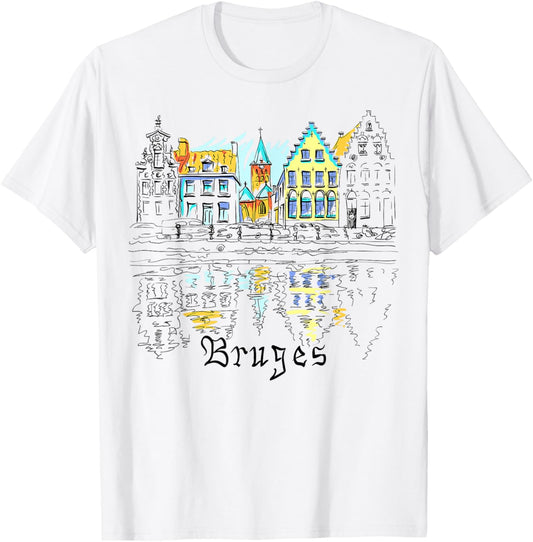 Travel Europe Belgium Bruges Family Vacation Souvenir T-Shirt - T-Shirt | White