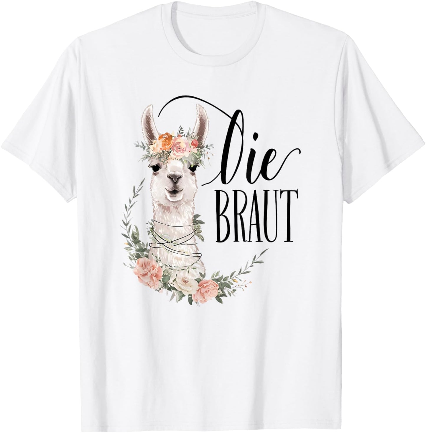 Braut Bride to be Lama Alpaka Alpaca Verlobung Braut JGA T-Shirt - T-Shirt | White