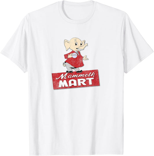 Mammoth Mart Funny Retro 70s Classic Shopping Store T-Shirt - T-Shirt | White