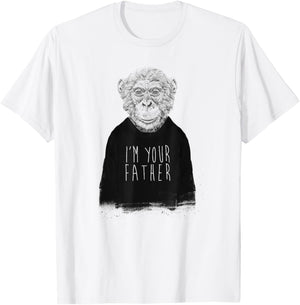Funny Monkey I'm Your Father - Daddy Fathers Day T-Shirt - T-Shirt | White