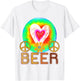Peace Love Beer Hippie Gifts,Beer Love ,Tie Die Beer T-Shirt - T-Shirt | White