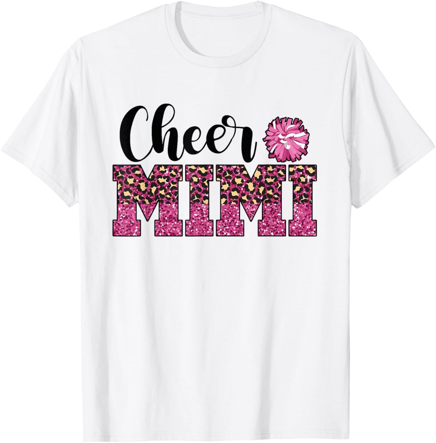 Cute Cheer Mimi Of A Cheerleader Mimi Grandma T-Shirt - T-Shirt | White