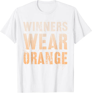 Vintage WINNERS WEAR ORANGE My Summer Camp Team War Game Day T-Shirt - T-Shirt | White