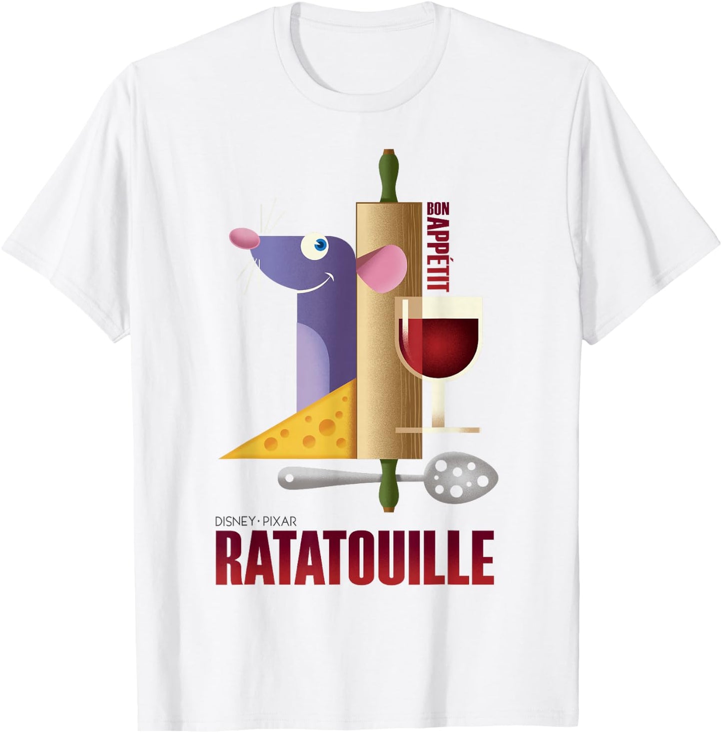 Disney Pixar Ratatouille Bon Appetit Poster T-Shirt - T-Shirt | White