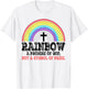 Rainbow A Promise Of God Not A Symbol Of Pride T-Shirt - T-Shirt | White