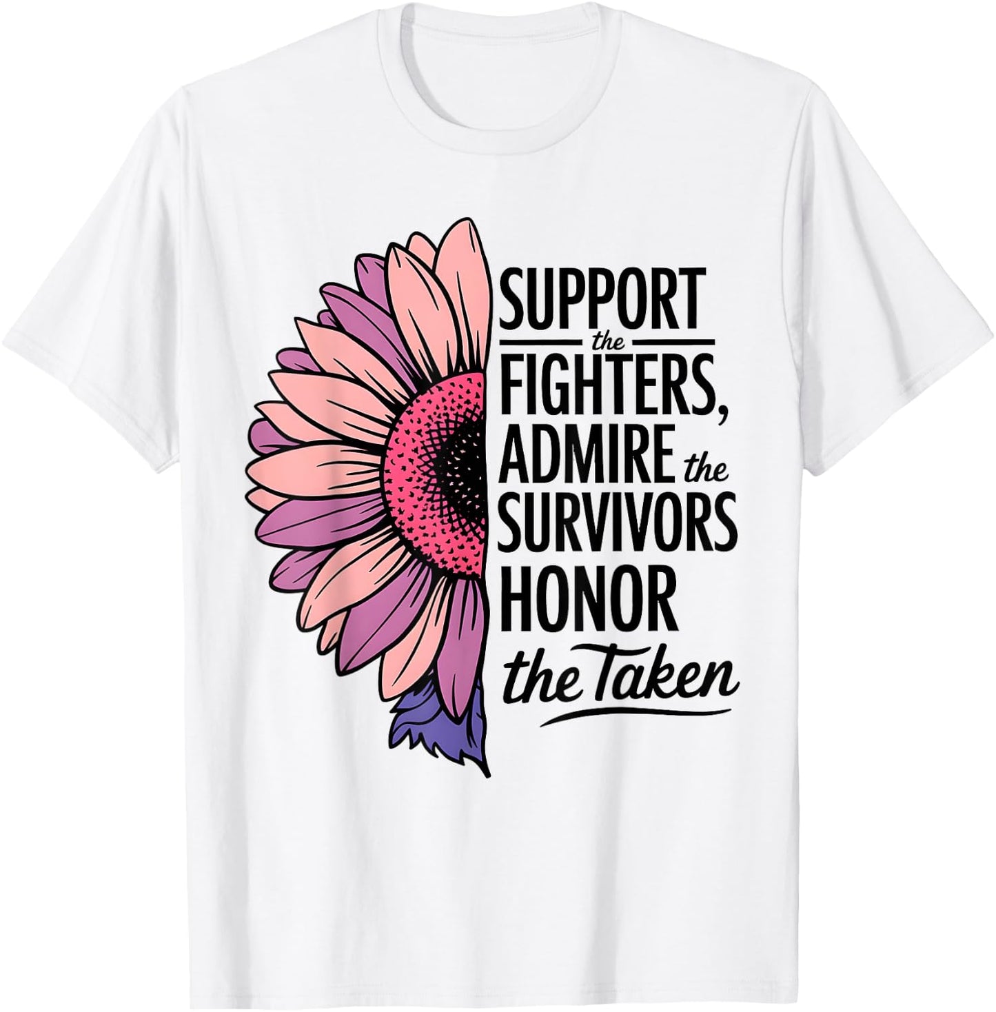 Breast Cancer Support Admire Honor Breast Cancer Awareness T-Shirt - T-Shirt | White