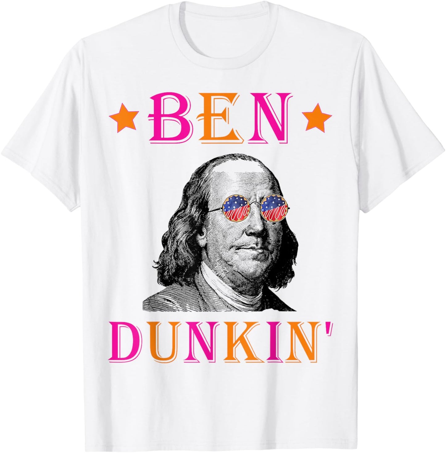 Patriotic Sweet Doughnut Co. 4th July Ben Dunkin T-Shirt - T-Shirt | White