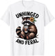 Raccoon Unhinged Feral Toddler Girl Women Funny Trash-Panda T-Shirt - T-Shirt | White