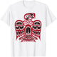 Pacific Northwest tribe art Hawk eagle T-Shirt - T-Shirt | White