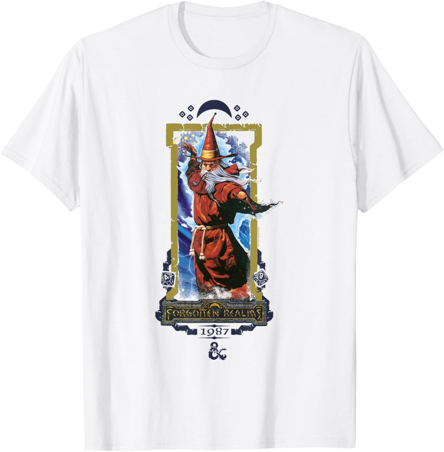Dungeons & Dragons 50th Anniversary Forgotten Realms Vintage T-Shirt - T-Shirt | White