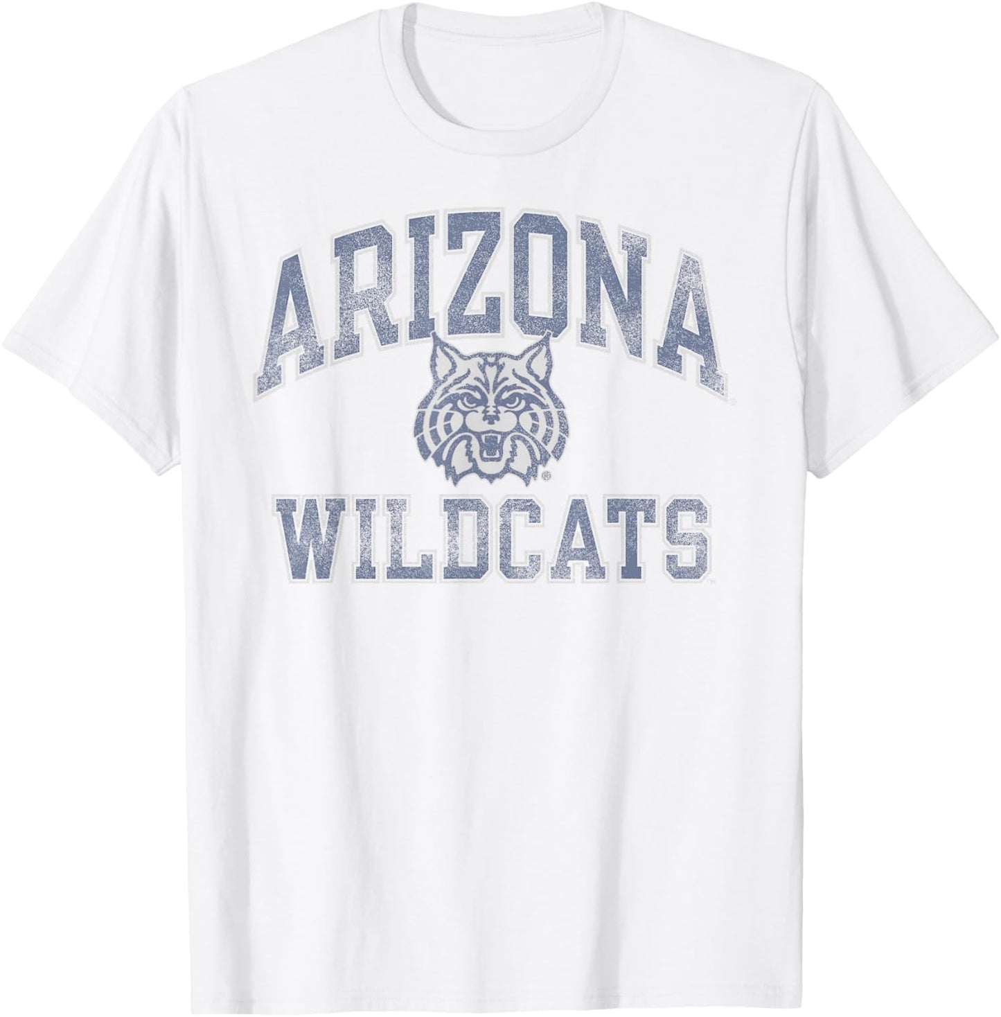 Arizona Wildcats Vintage Worn Red Officially Licensed T-Shirt - T-Shirt | White