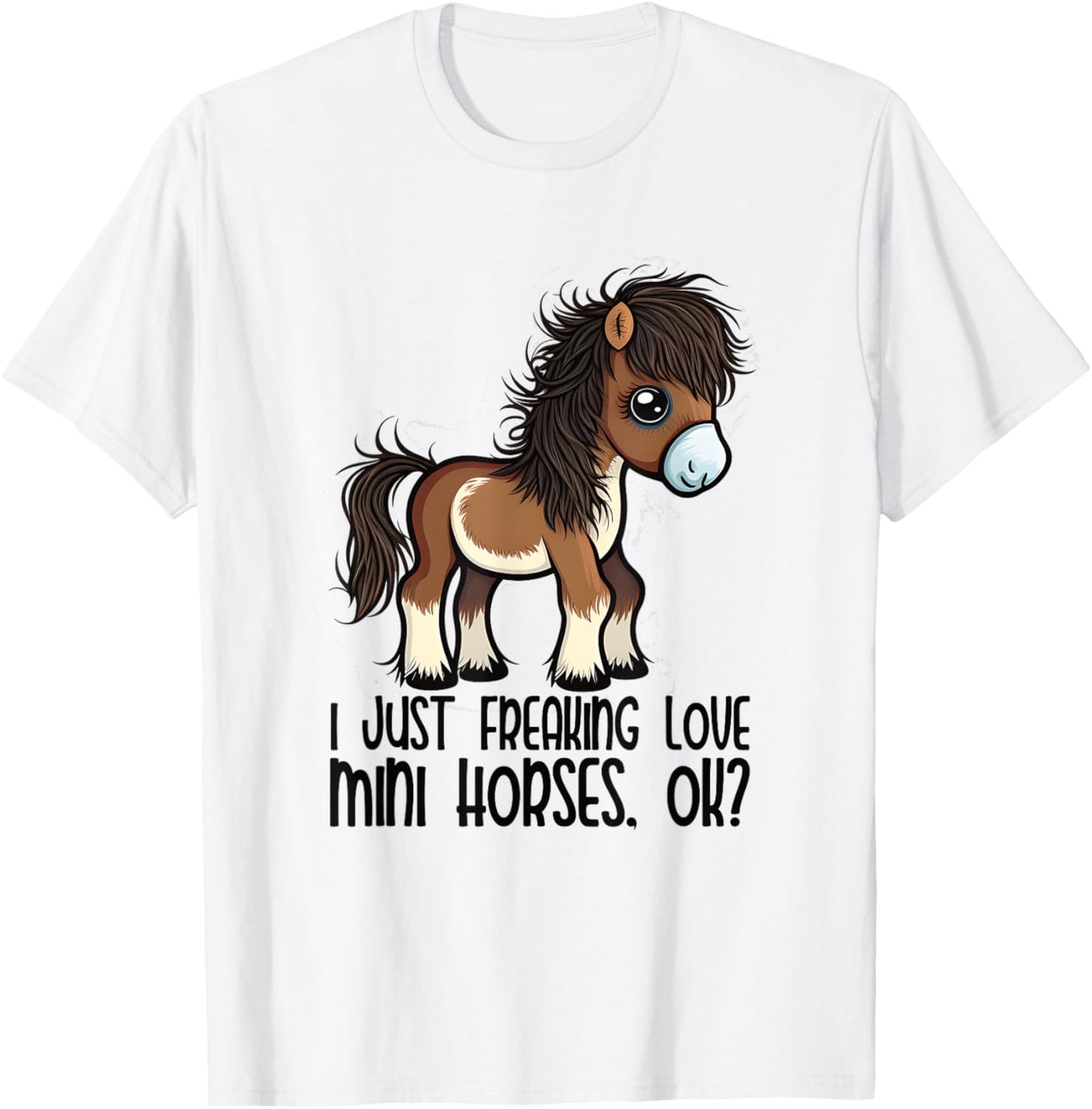 Miniature Horse Mini Horse Pet Tiny Horse Lover Pony Tie Dye T-Shirt - T-Shirt | White