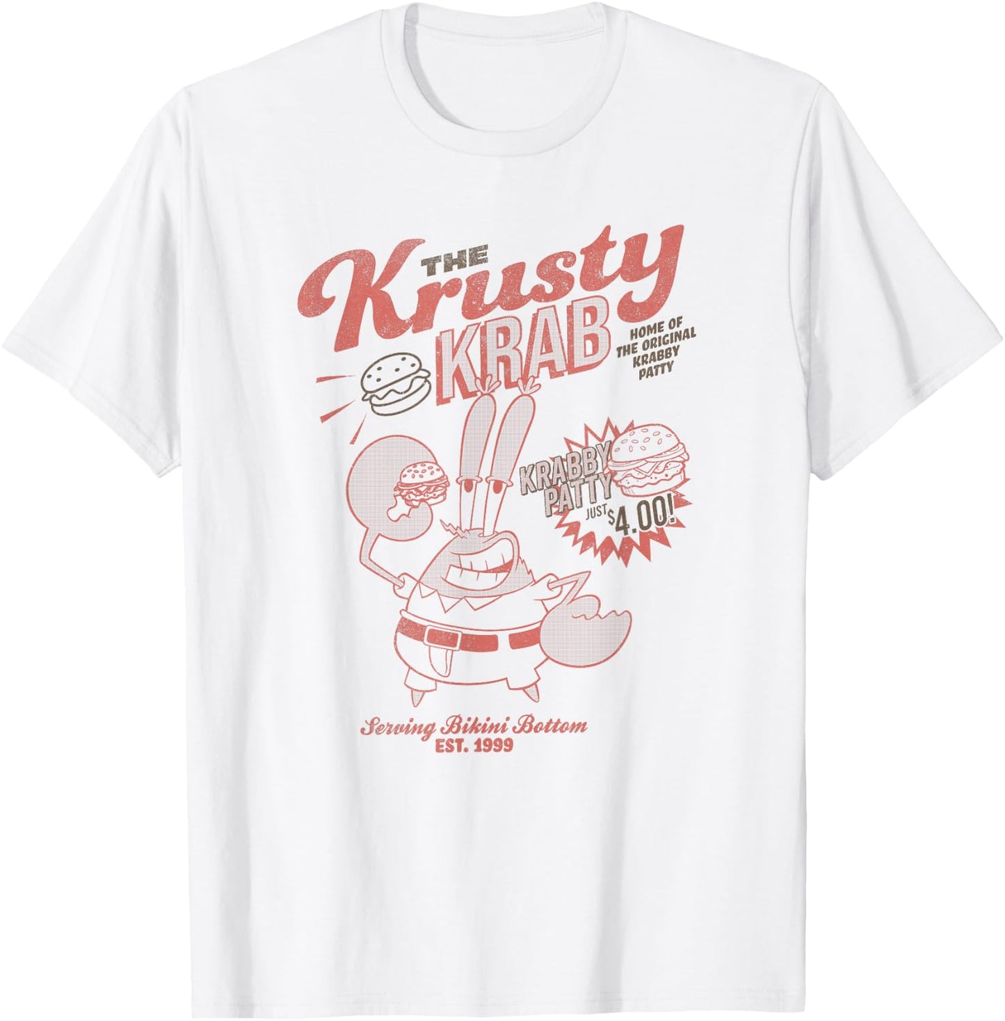 Spongebob Squarepants Mr. Krabs Krusty Krab Ad T-Shirt - T-Shirt | White