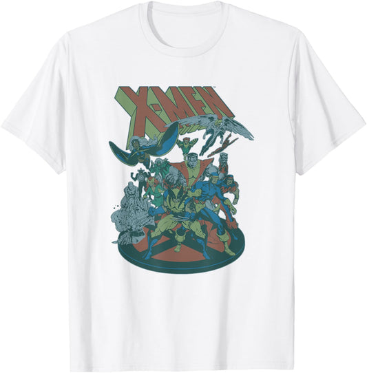Marvel X-Men Ultimate Super Hero Teamup Vintage Shot T-Shirt - T-Shirt | White