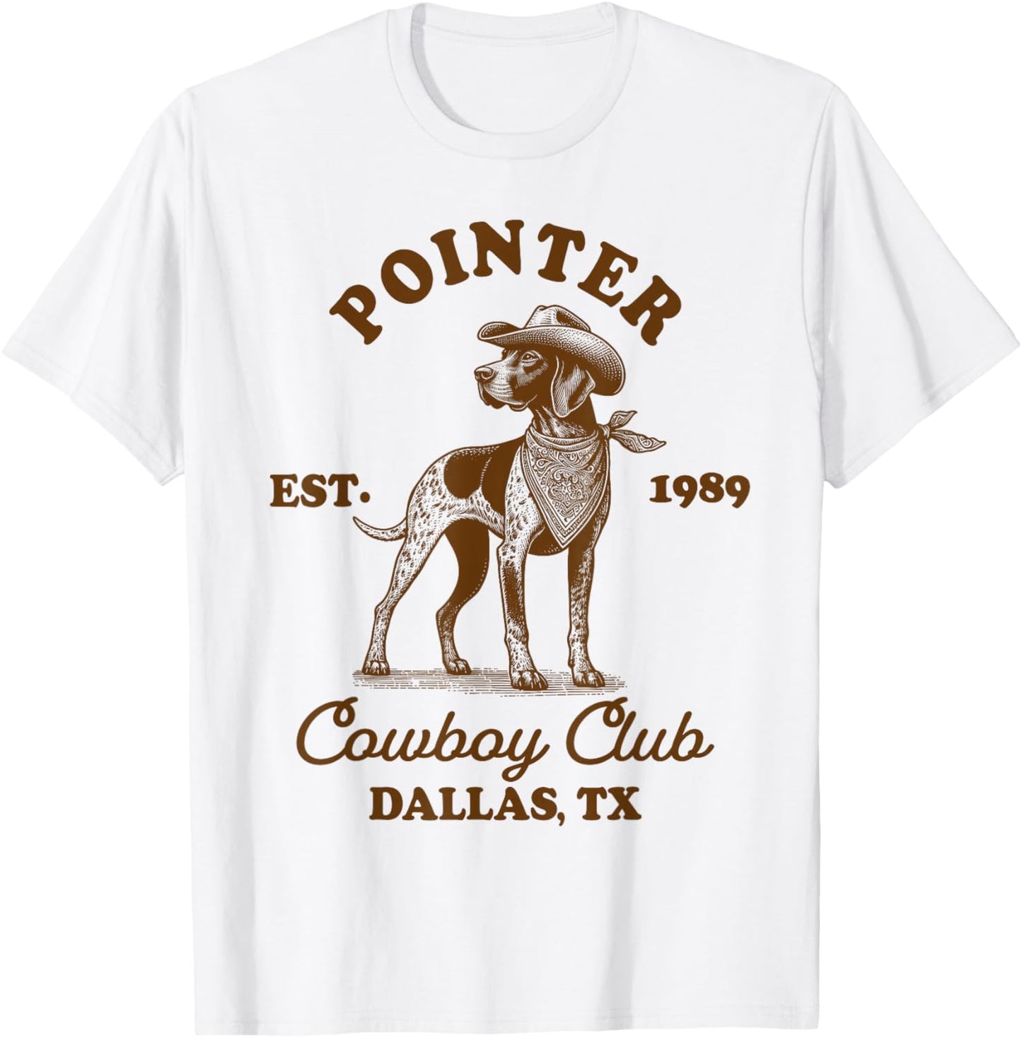 German Shorthaired Pointer Mom Howdy Pointer Cowboys Club T-Shirt - T-Shirt | White
