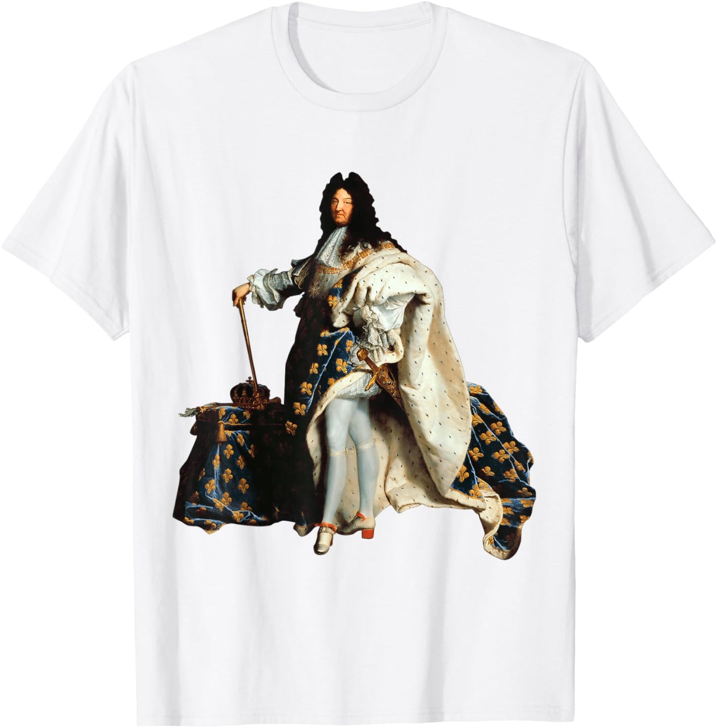 Louis XIV, Louis 14, French King Royalist Fleur de Lys T-Shirt - T-Shirt | White