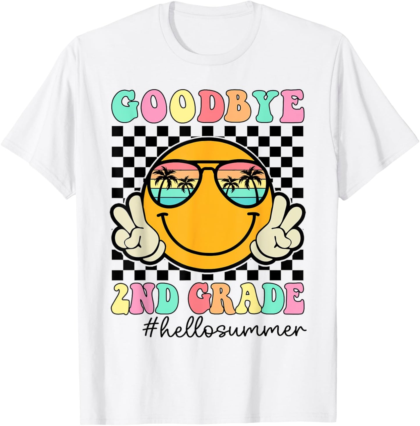 Goodbye 2nd Grade Graduation Class Of 2024 Hello Summer Men Women Girls Kids T-Shirt - T-Shirt | White