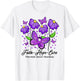Faith Hope Cure Flower Butterfly Pancreatic Cancer T-Shirt - T-Shirt | White