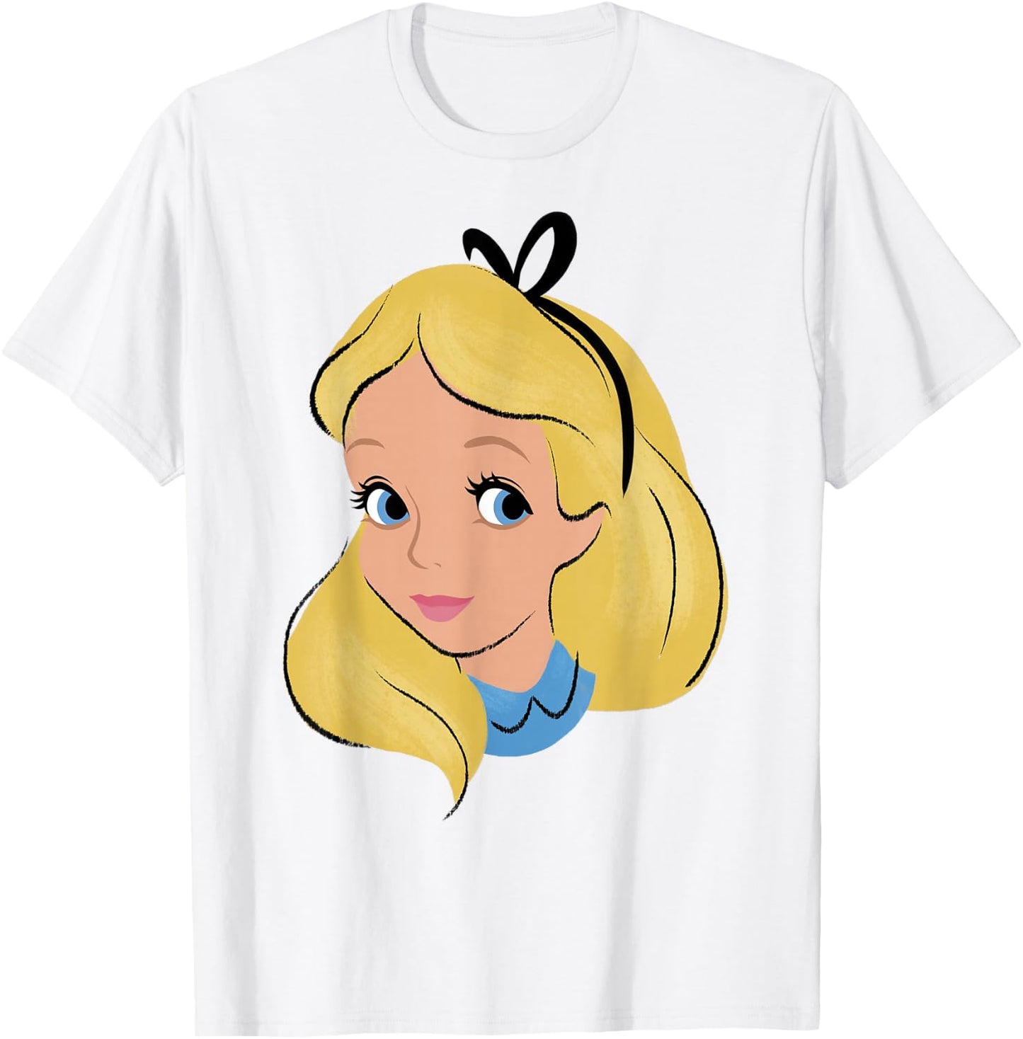 Disney Alice in Wonderland Alice Big Face T-Shirt - T-Shirt | White