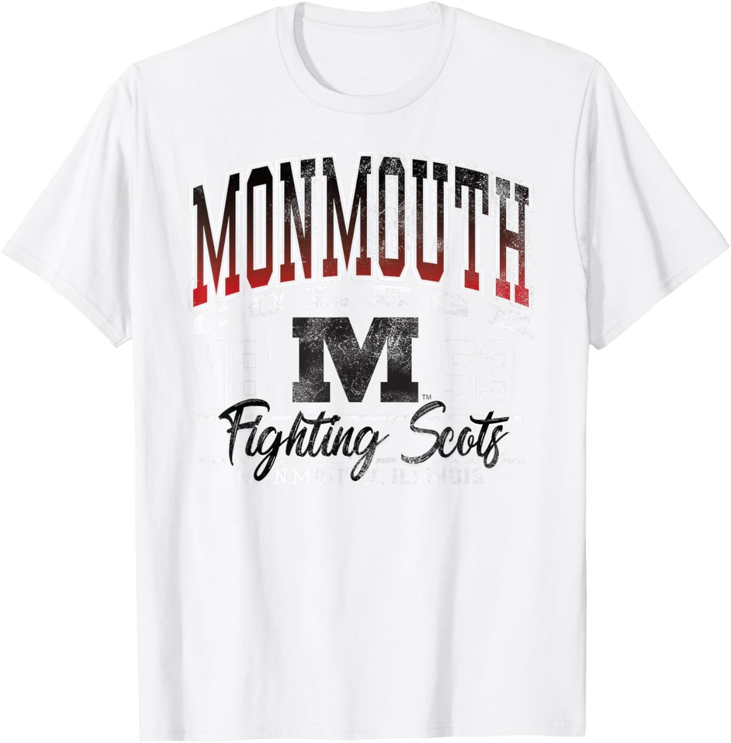 Monmouth College Fighting Scots Kicking It Red T-Shirt - T-Shirt | White
