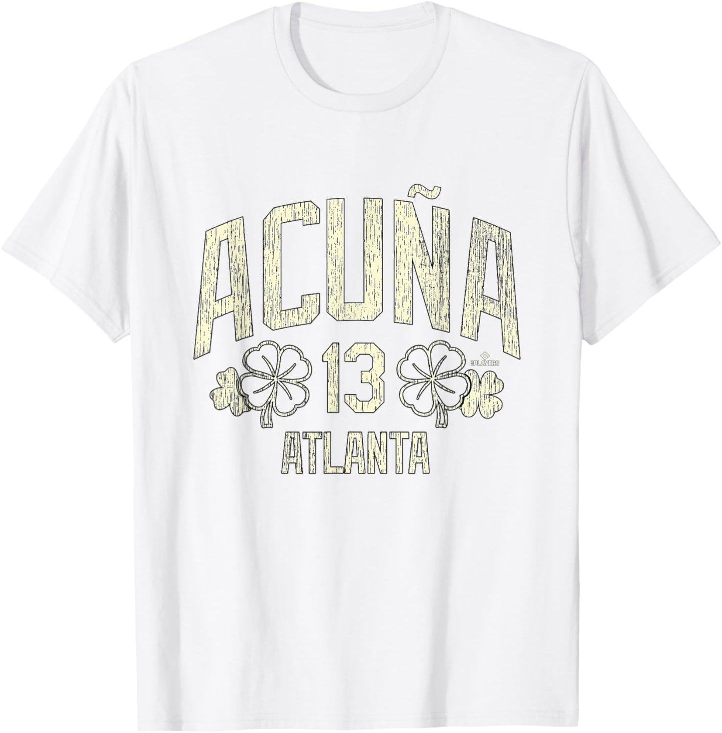 Ronald Acuna Jr. Atlanta Baseball St. Patrick's Clover MLBPA T-Shirt - T-Shirt | White
