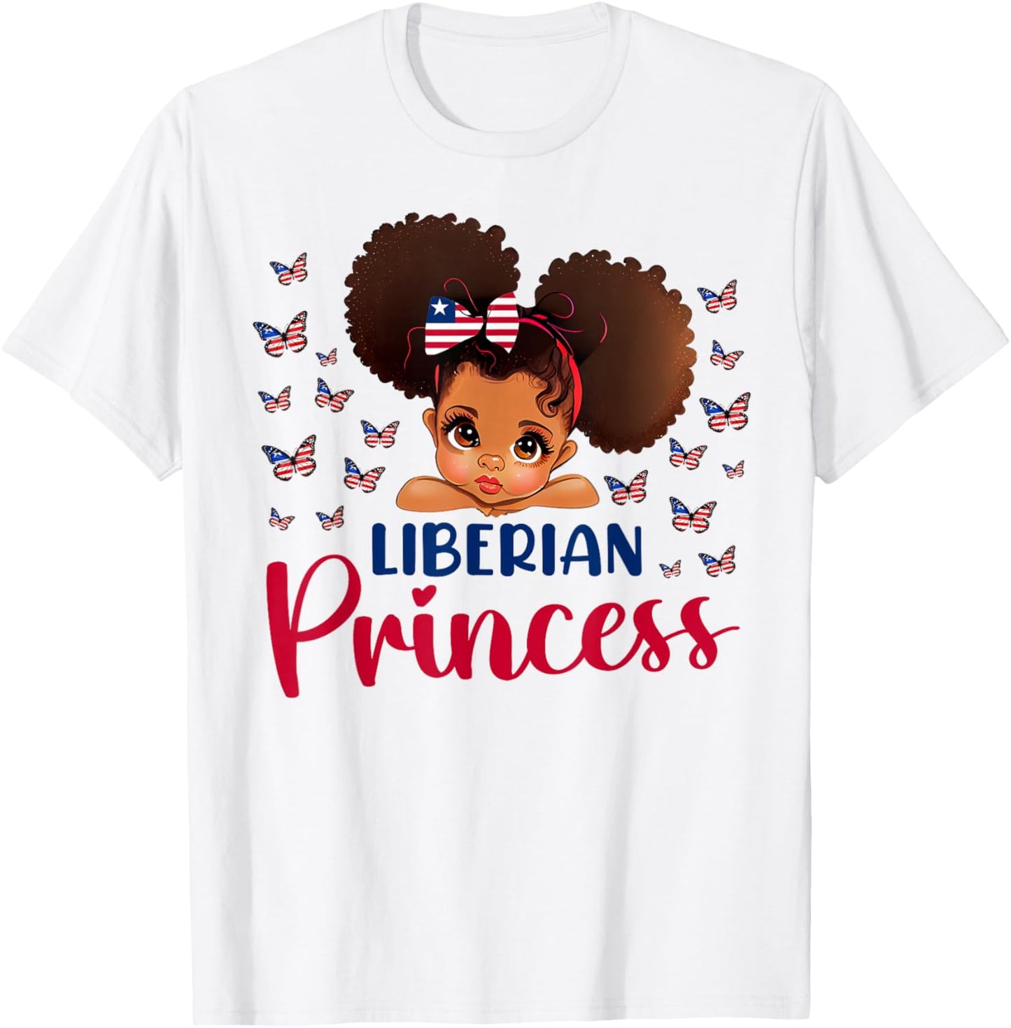 Liberian Princess Liberia for Black Girls Kids T-Shirt - T-Shirt | White