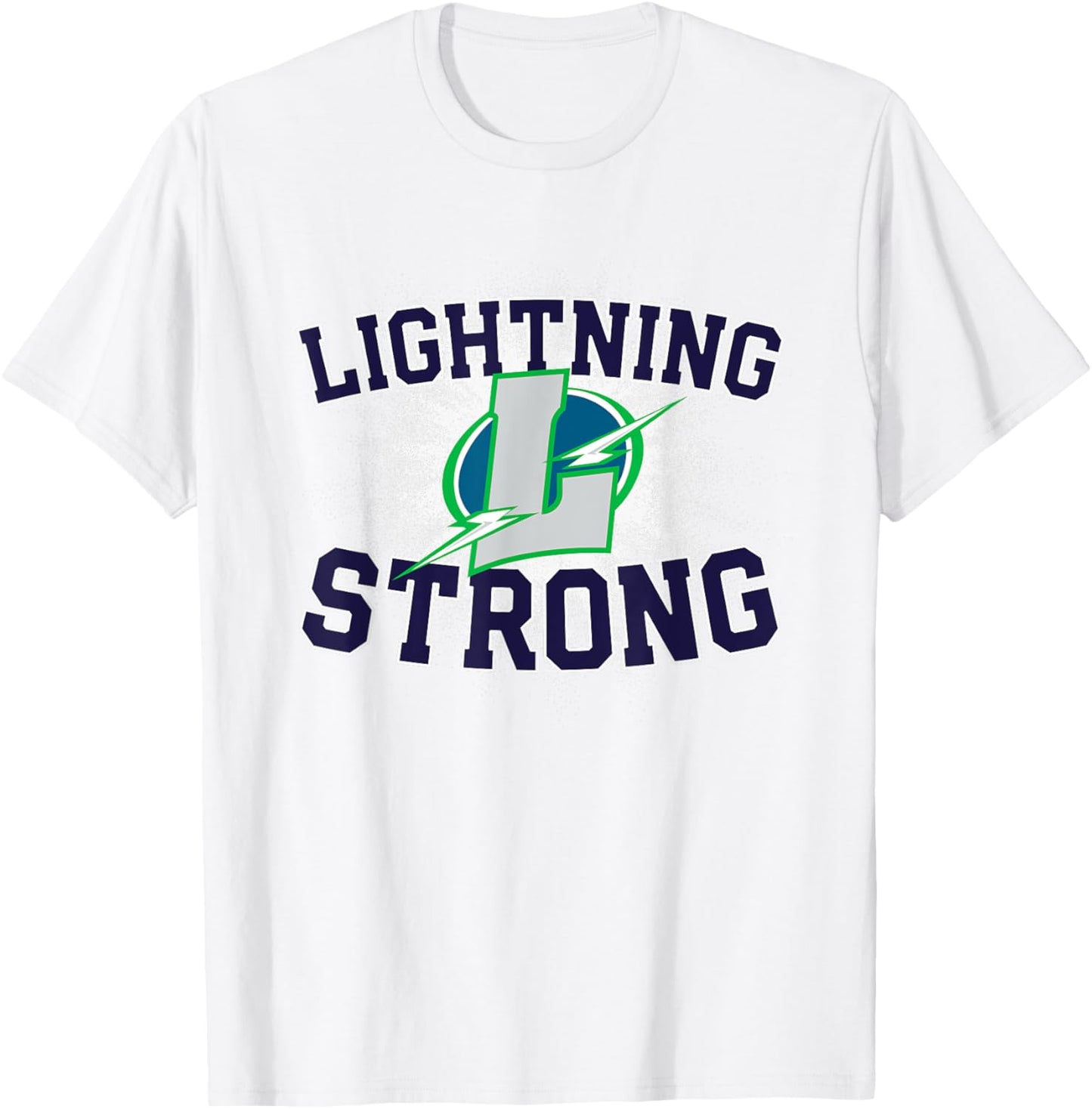 Lapeer Lightning Logo Strong Flag HS T-Shirt - T-Shirt | White