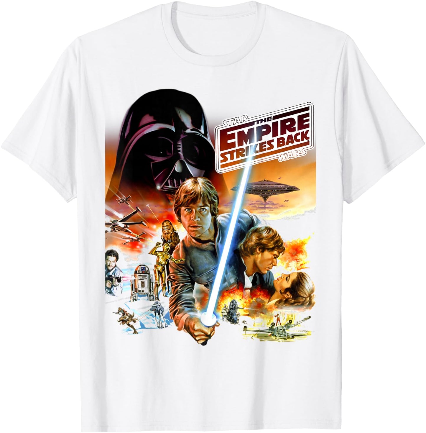 Star Wars The Empire Strikes Back Classic Group Shot T-Shirt - T-Shirt | White