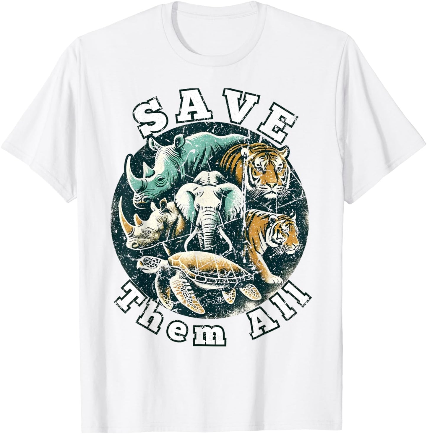 National Endangered Species Day Save Them All T-Shirt - T-Shirt | White