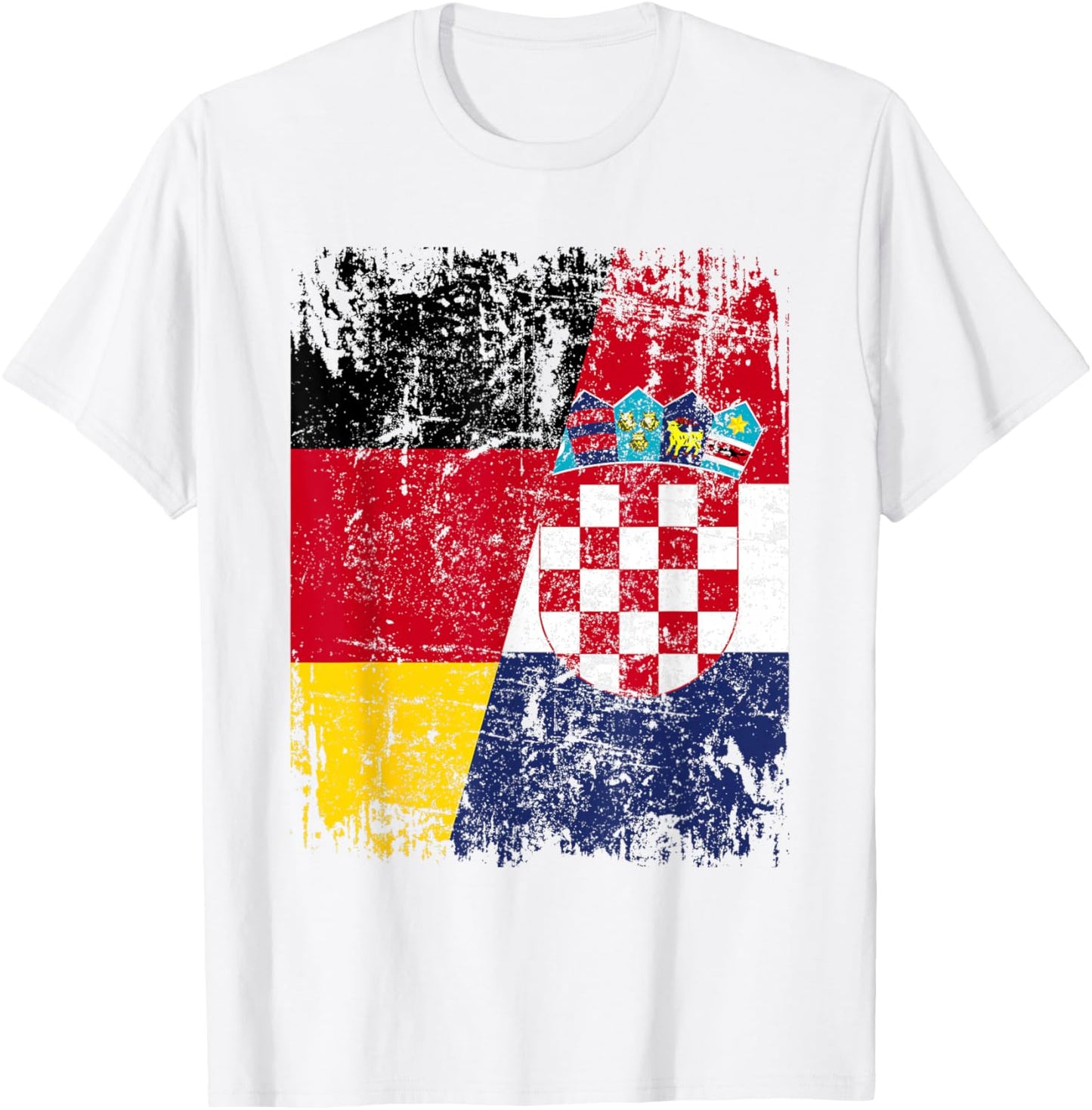 KROATIEN DEUTSCHLAND Flagge | Damen Herren Kinder | Kroatien T-Shirt - T-Shirt | White