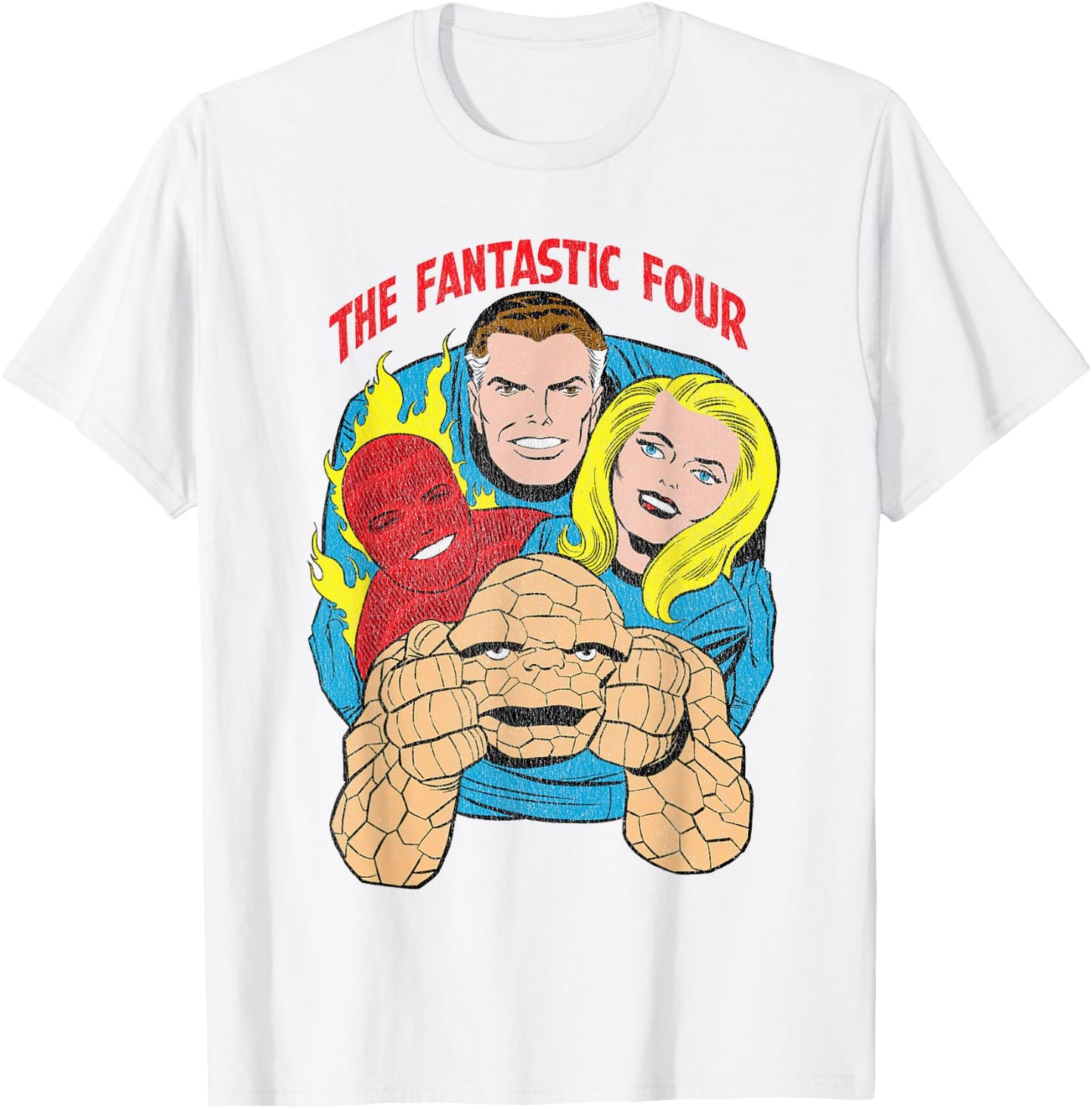 Marvel The Fantastic Four Retro Comic T-Shirt - T-Shirt | White