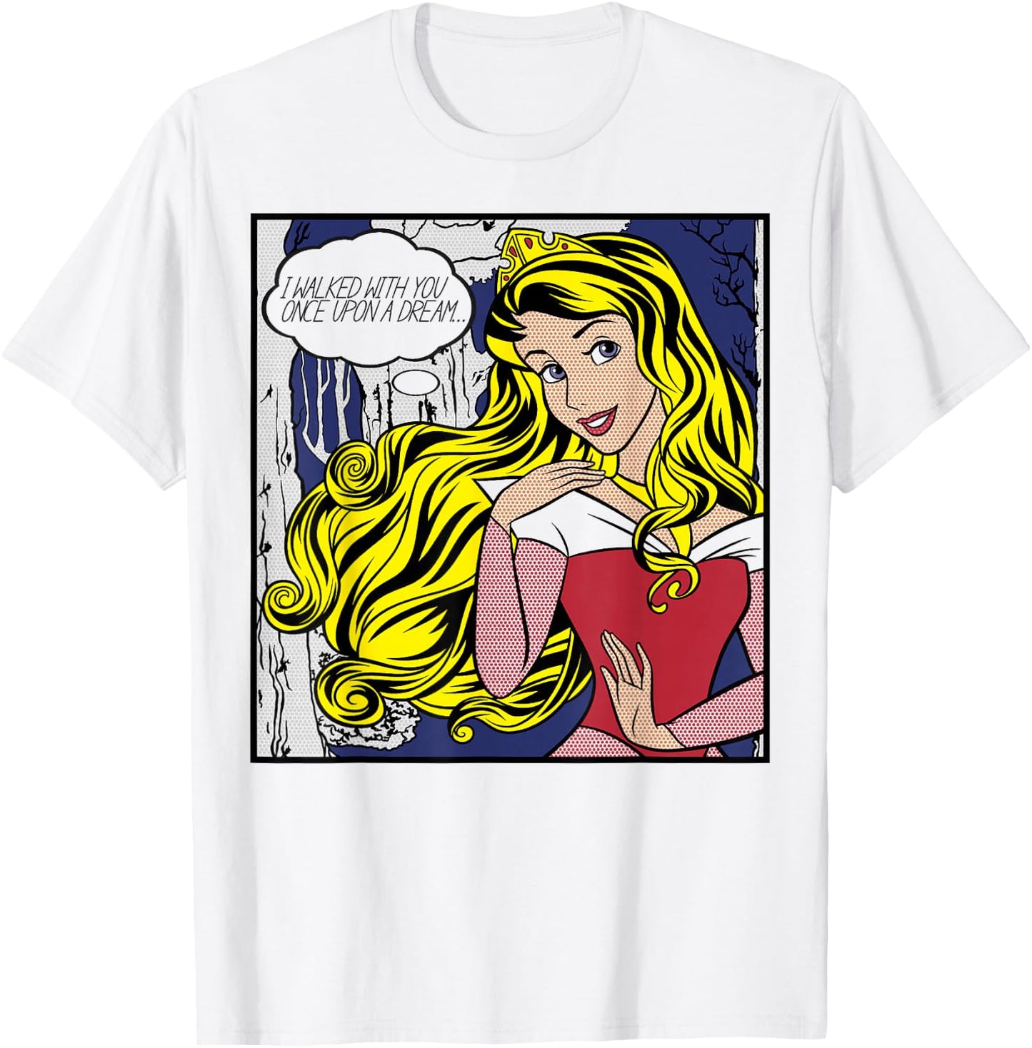Disney Sleeping Beauty Aurora Pop Art Portrait T-Shirt - T-Shirt | White