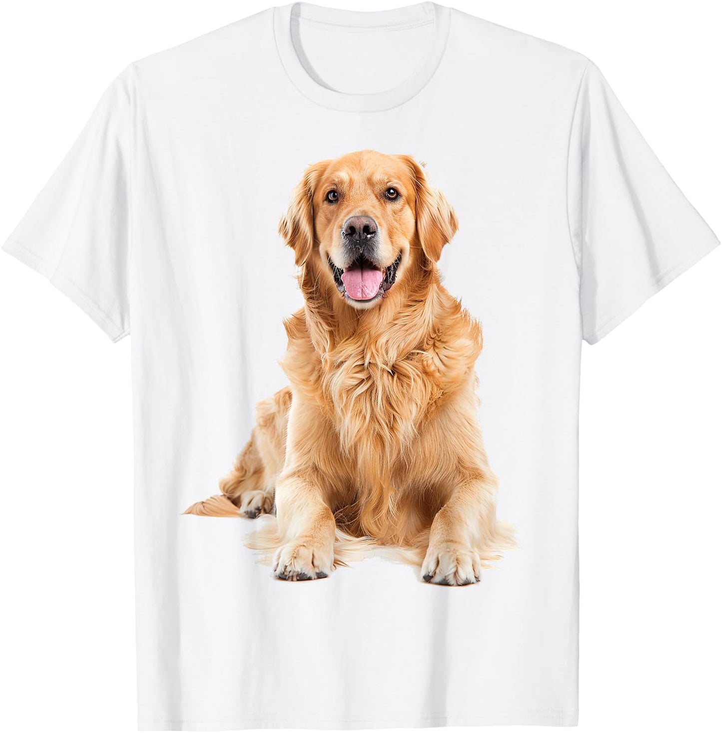 Golden Retriever Dog Graphic Pet Artwork Golden Retriever Men Women Kids T-Shirt - T-Shirt | White