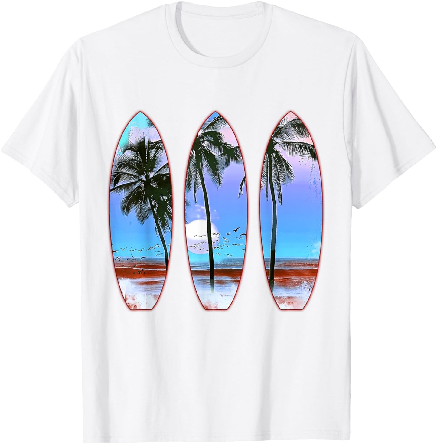 Surfing Surfboard Vintage Retro Surfboarder Surfer Gifts T-Shirt - T-Shirt | White