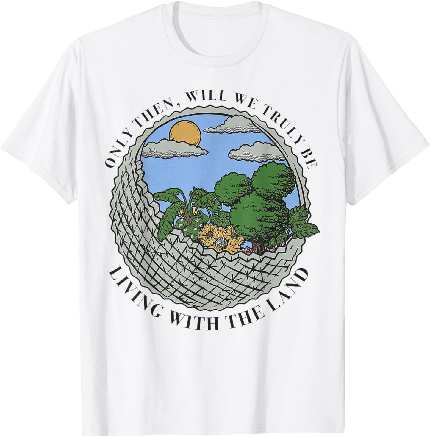 Living with The Land T-Shirt - T-Shirt | White