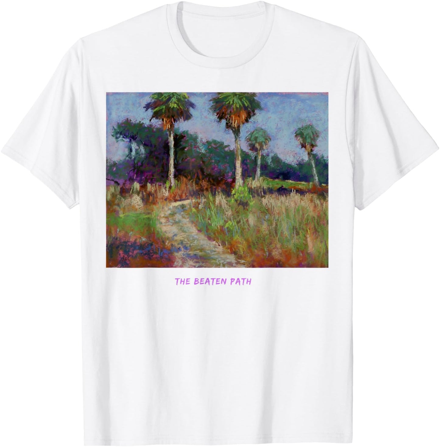 tropical arty- The Beaten Path T-Shirt - T-Shirt | White