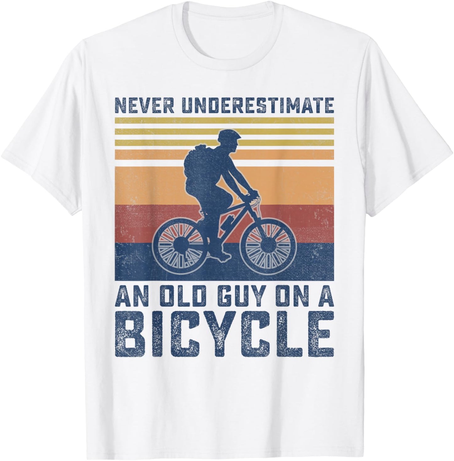 Mountain Biking Funny Cycling Bike Bicyle Biker Men Cyclist T-Shirt - T-Shirt | White