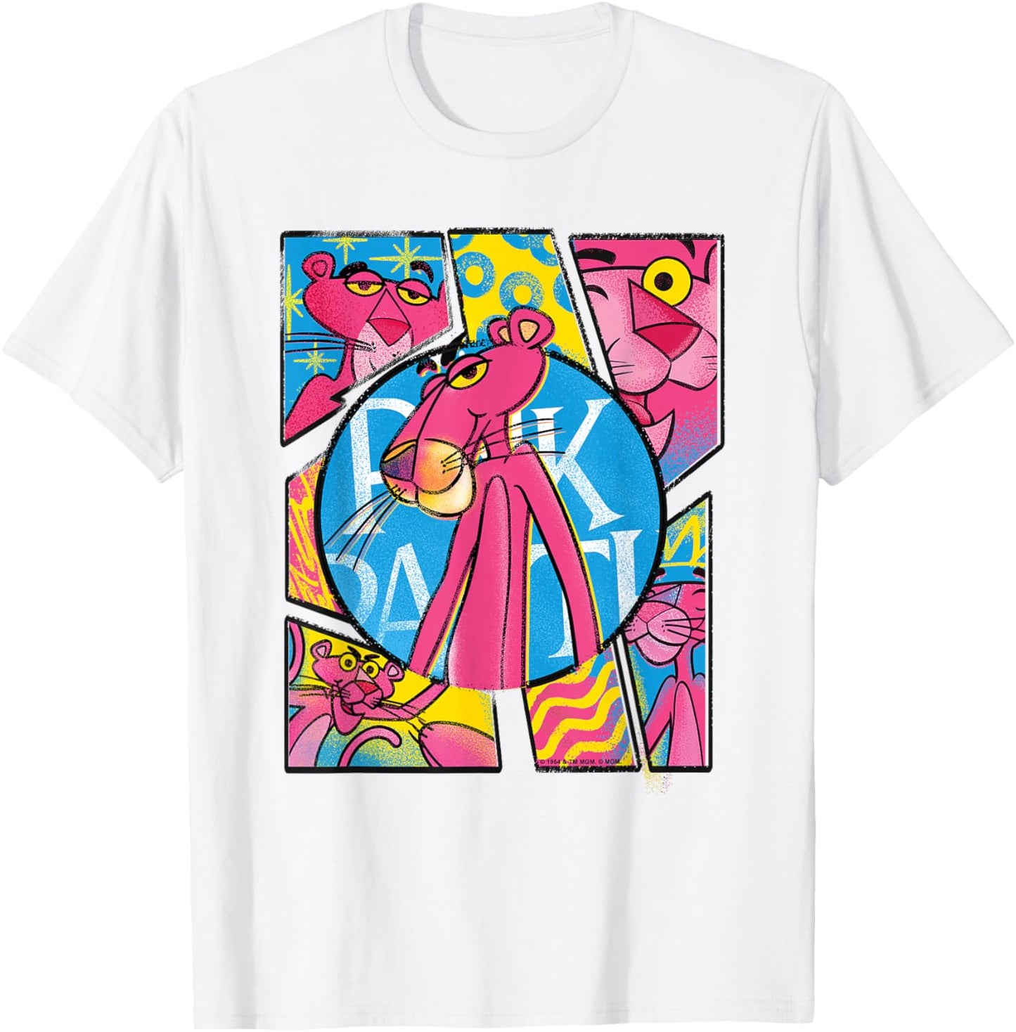 Pink Panther Graffiti Panels T-Shirt - T-Shirt | White