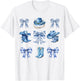 Blue Coquette Cowgirl Bows Boots Cowboy Hat Western T-Shirt - T-Shirt | White